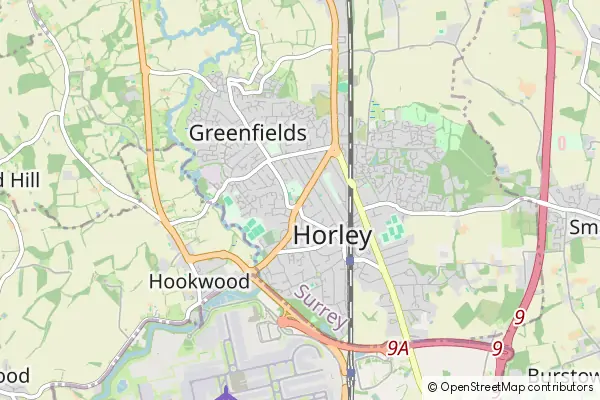 Mapa Horley