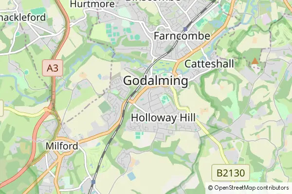 Mapa Godalming