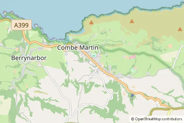 Mapa Combe Martin