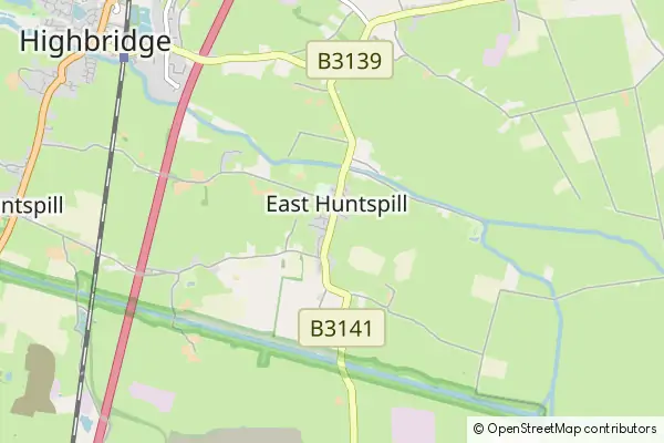 Mapa East Huntspill