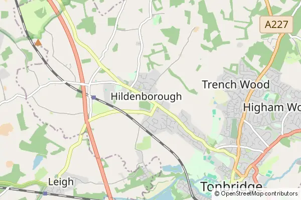 Mapa Hildenborough