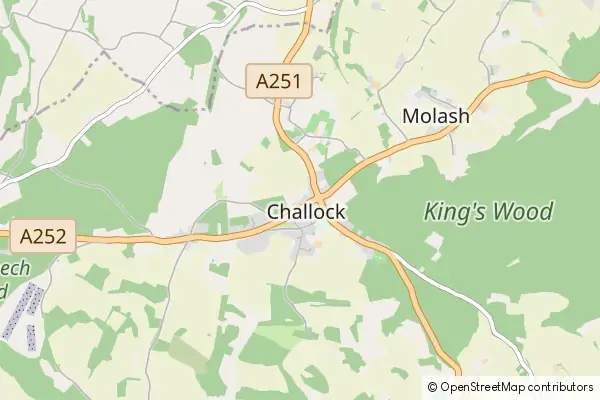 Mapa Challock