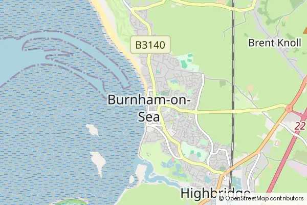 Mapa Burnham-on-Sea