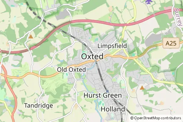 Mapa Oxted