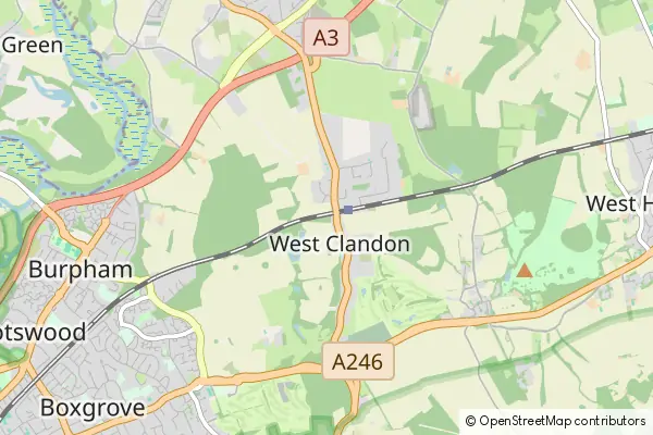 Mapa West Clandon