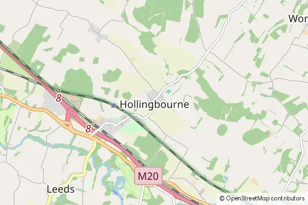 Mapa Hollingbourne