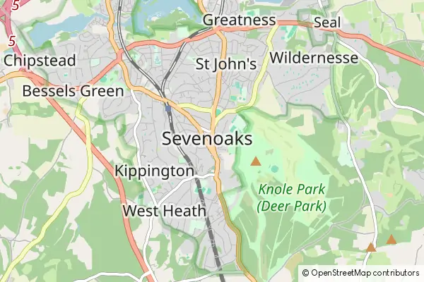 Mapa Sevenoaks