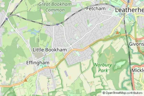 Mapa Great Bookham