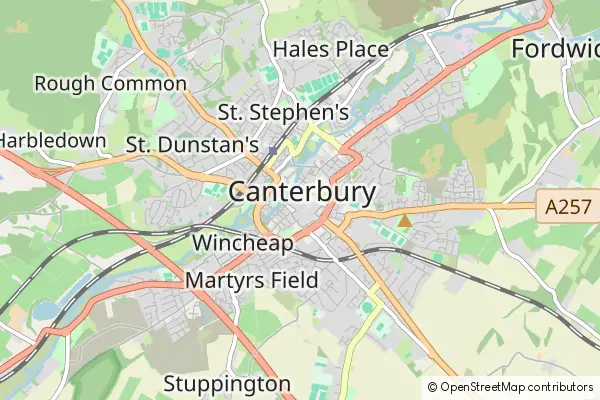 Mapa Canterbury