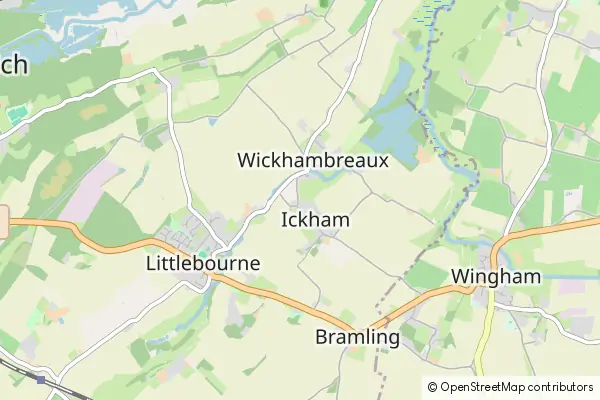 Mapa Ickham