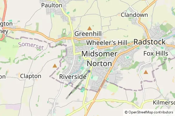Mapa Midsomer Norton