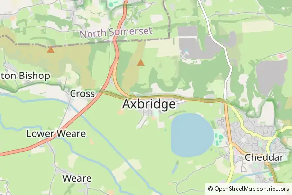 Mapa Axbridge