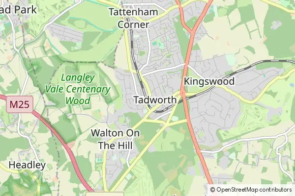 Mapa Tadworth