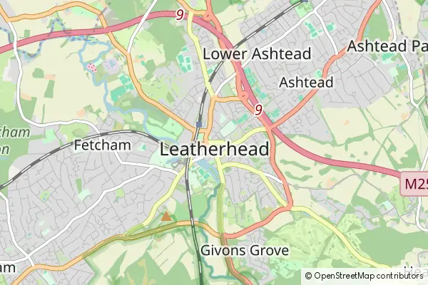 Mapa Leatherhead