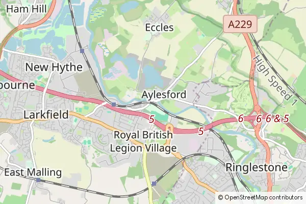 Mapa Aylesford