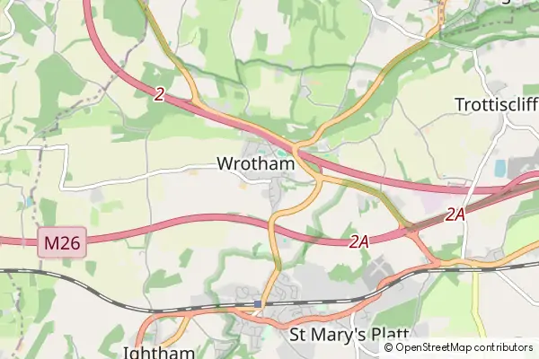 Mapa Wrotham