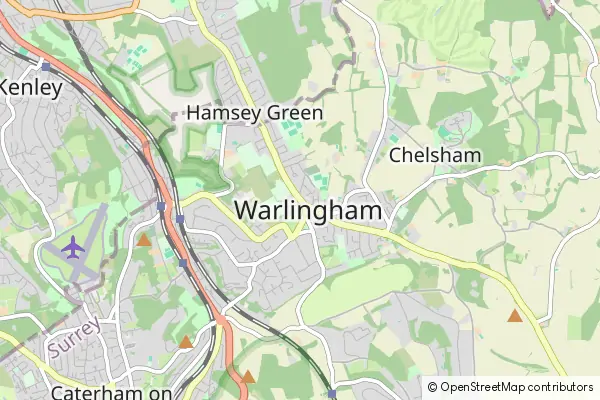 Mapa Warlingham