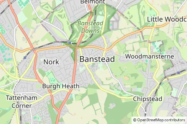 Mapa Banstead