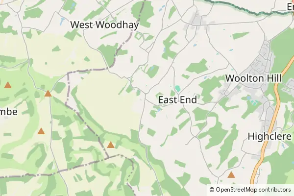 Mapa East Woodhay