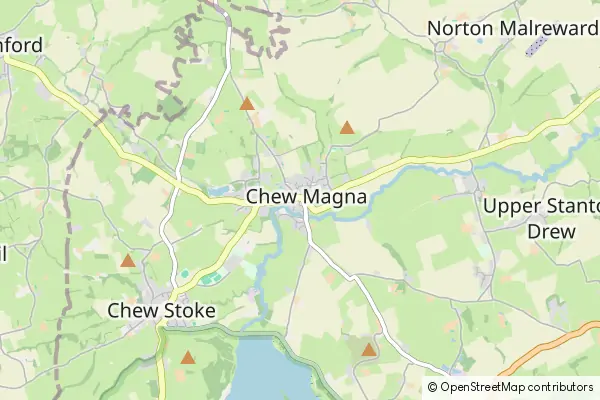 Mapa Chew Magna