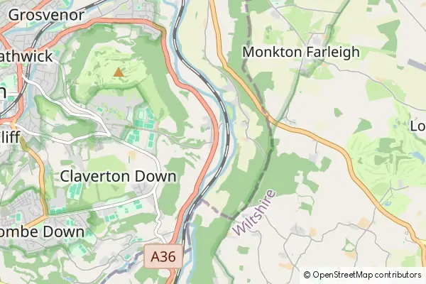 Mapa Claverton