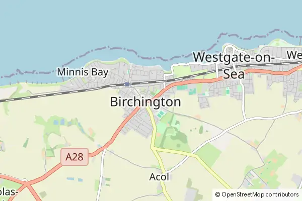 Mapa Birchington