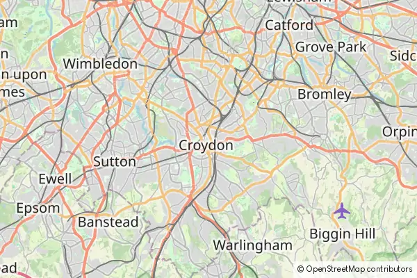 Mapa Croydon