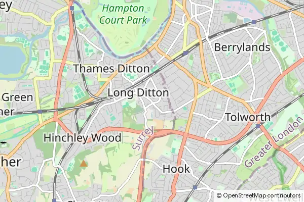 Mapa Long Ditton
