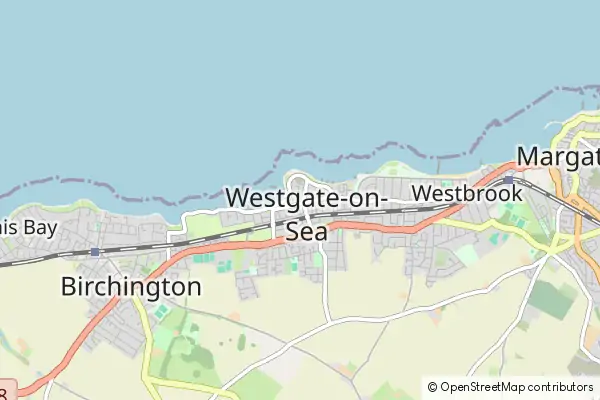 Mapa Westgate-on-Sea