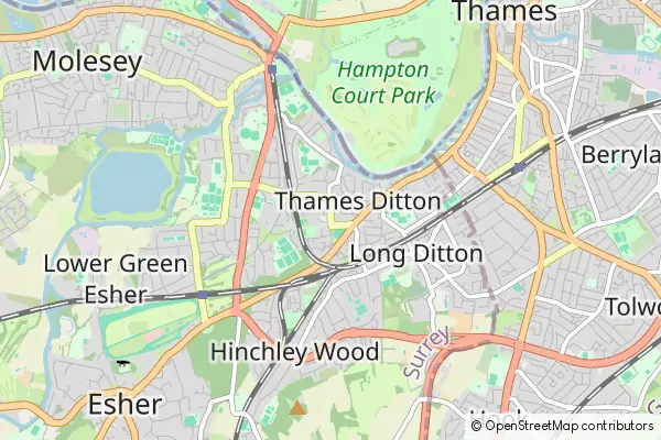 Mapa Thames Ditton