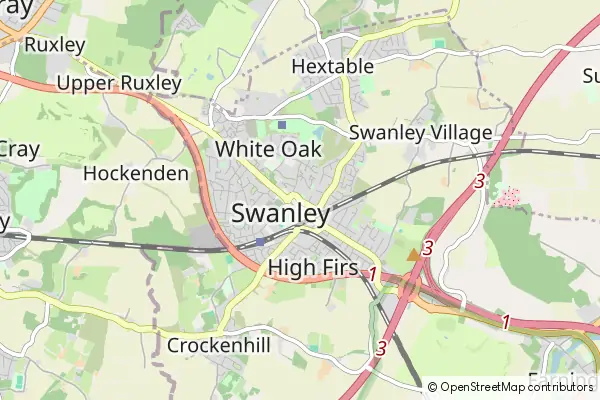 Mapa Swanley