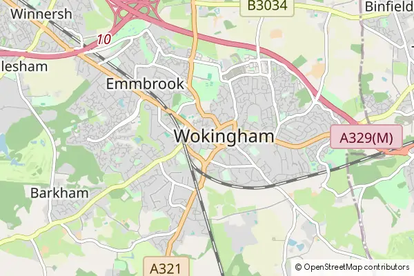 Mapa Wokingham