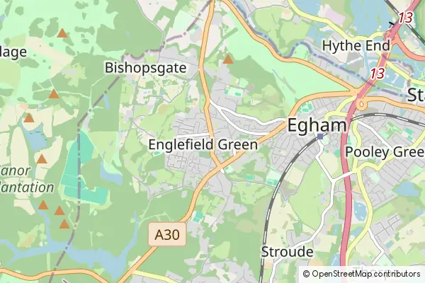 Mapa Englefield Green