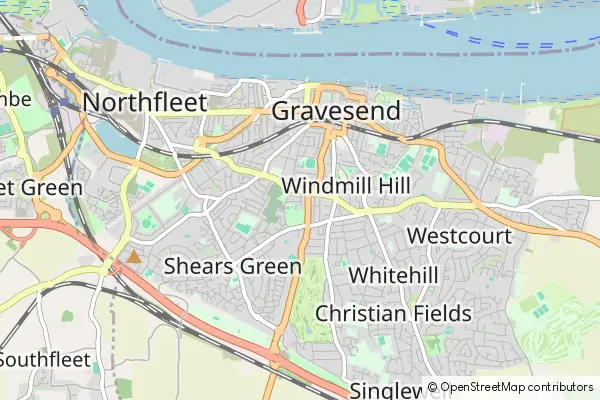 Mapa Gravesend