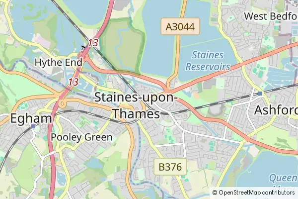 Mapa Staines-upon-Thames