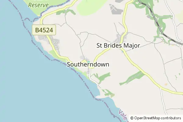 Mapa Southerndown