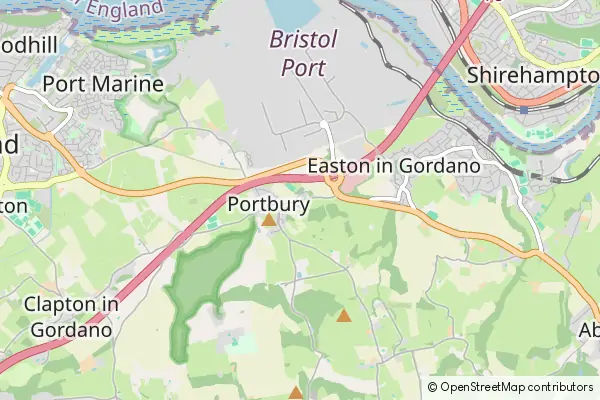 Mapa Portbury