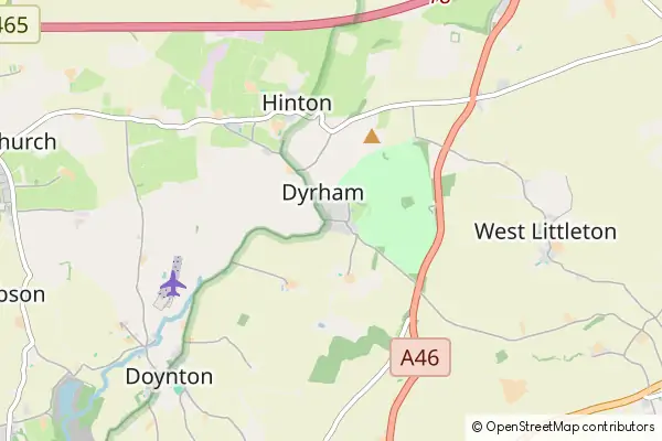 Mapa Dyrham