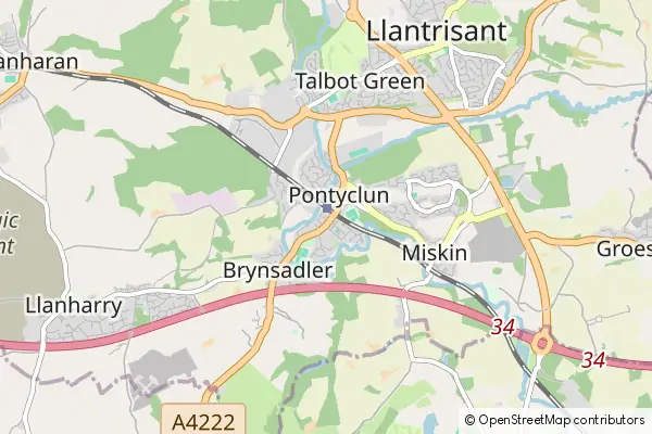 Mapa Pontyclun