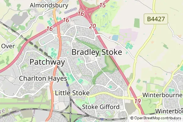 Mapa Bradley Stoke