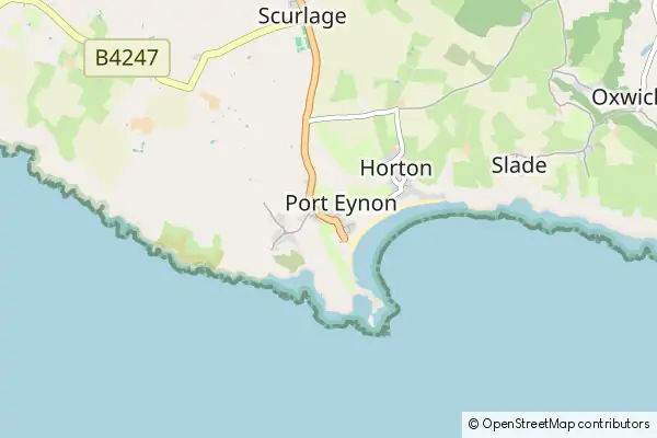 Mapa Port Eynon