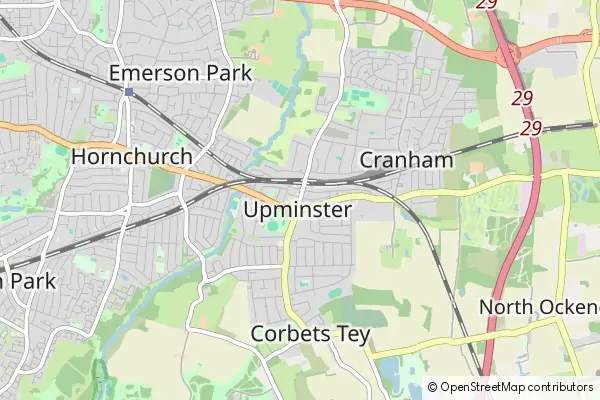 Mapa Upminster