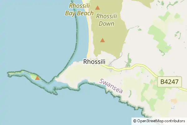 Mapa Rhossili