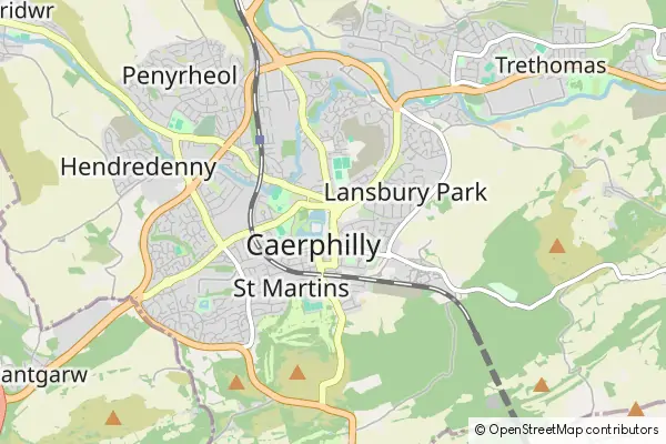 Mapa Caerphilly