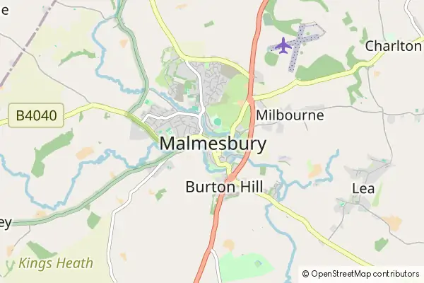 Mapa Malmesbury