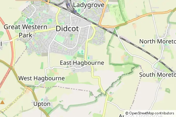 Mapa East Hagbourne