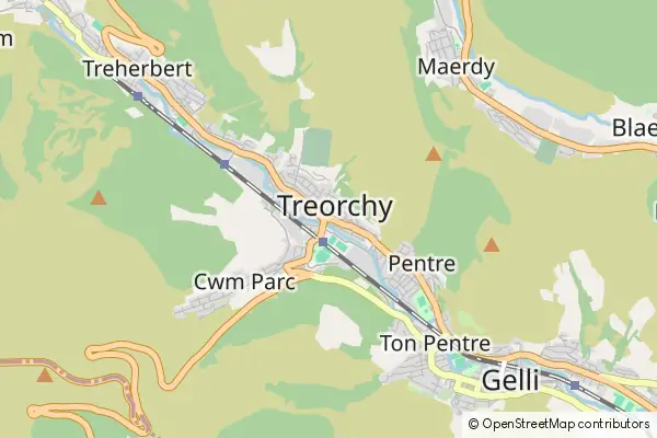 Mapa Treorchy