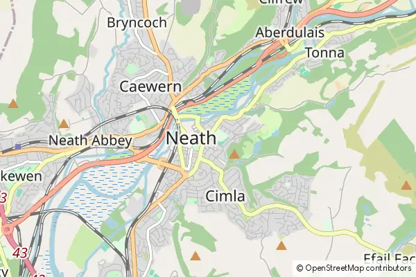 Mapa Neath