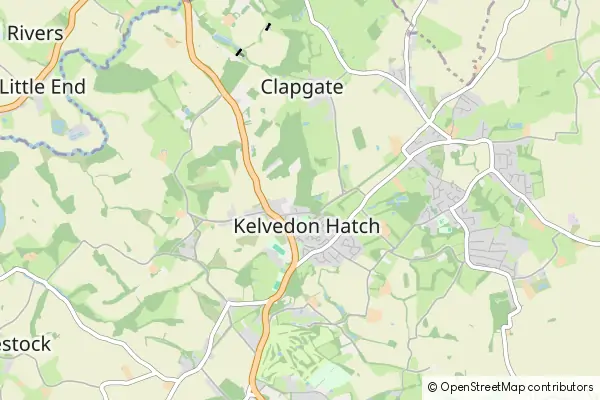 Mapa Kelvedon Hatch