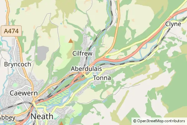 Mapa Aberdulais